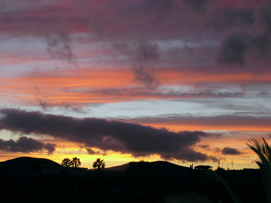 Sunset over the golf course